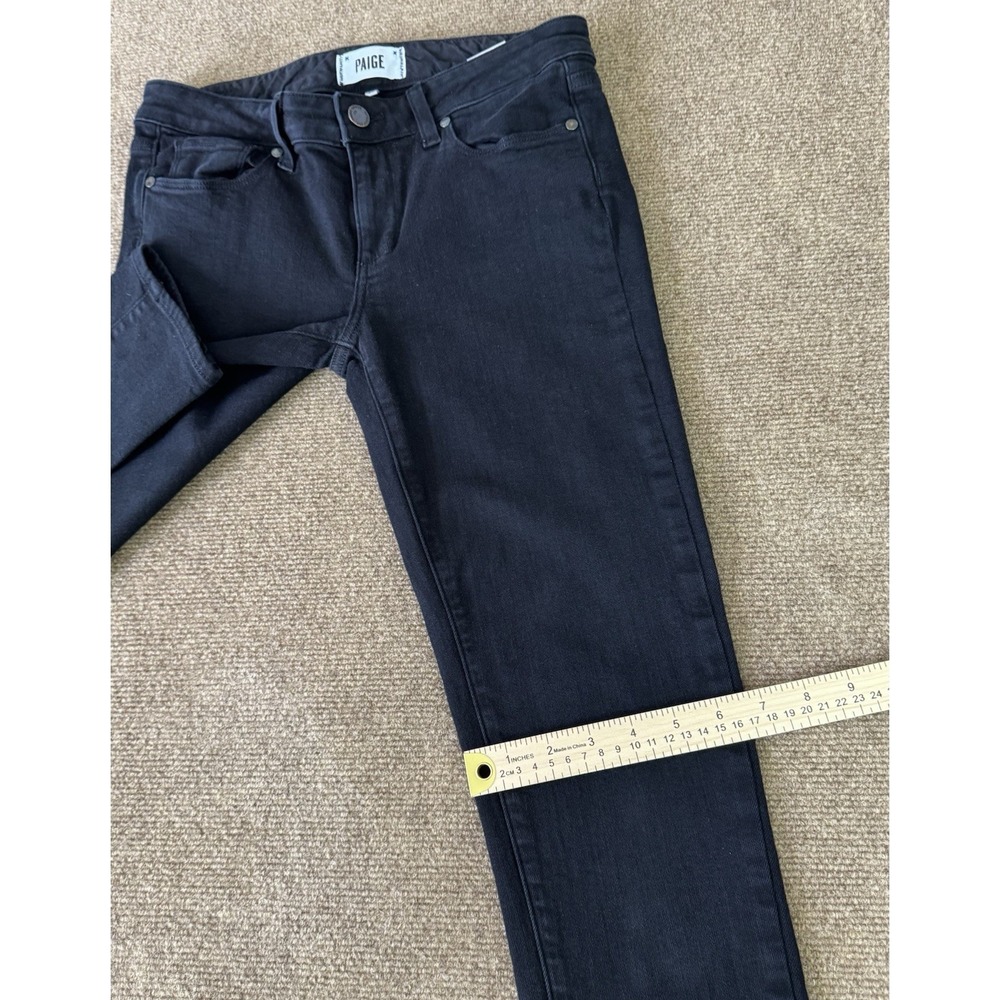 PAIGE Skyline Skinny Jeans Women's 27 Black Mid Rise Stretch Made in USA - Picture 6 of 15